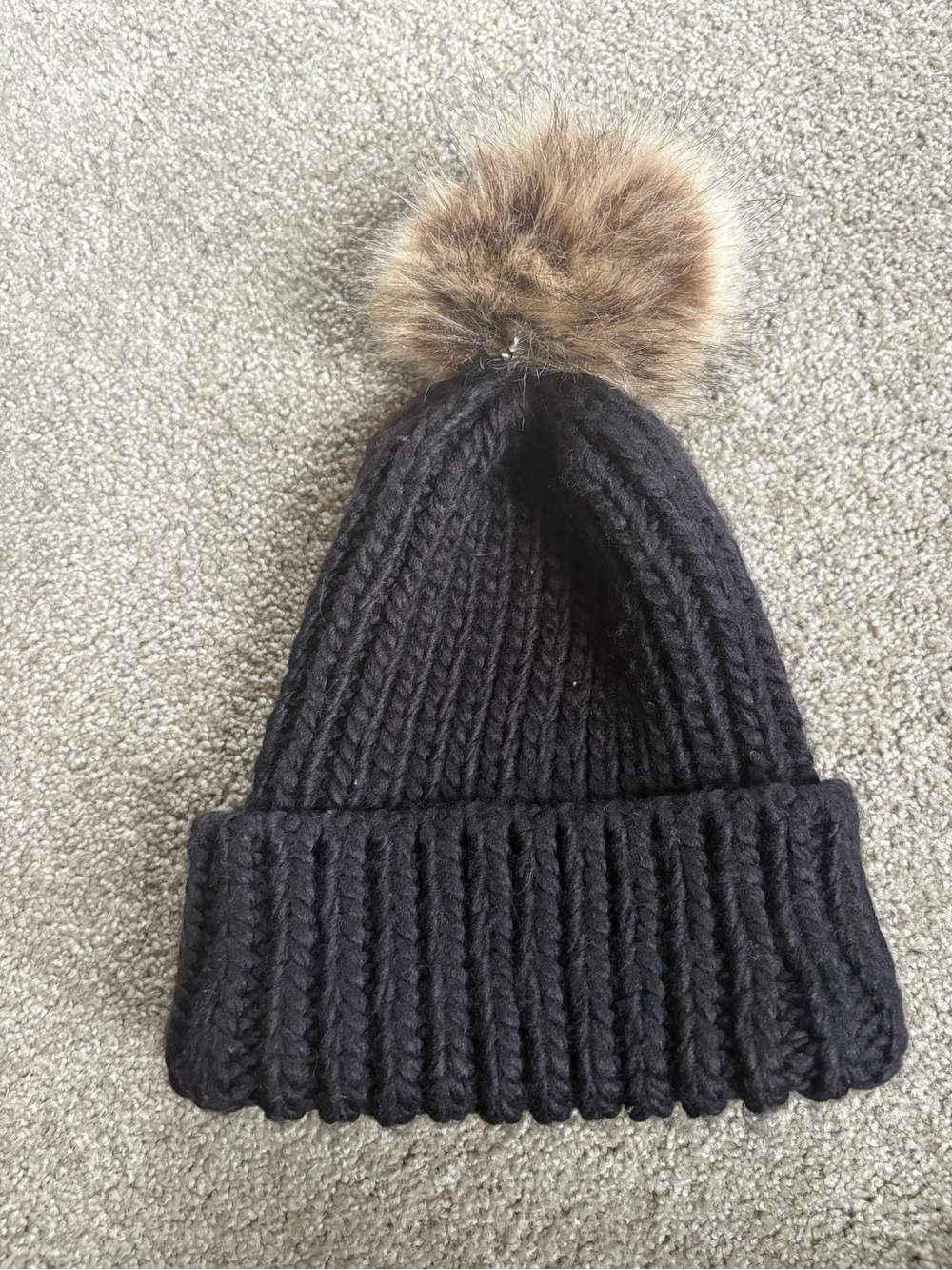 Wild fable Black Knit Pom Beanie Hat